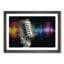 Silver Vocal Microphone in Abstract - Picture Frame Painting Print-55764619-55764621