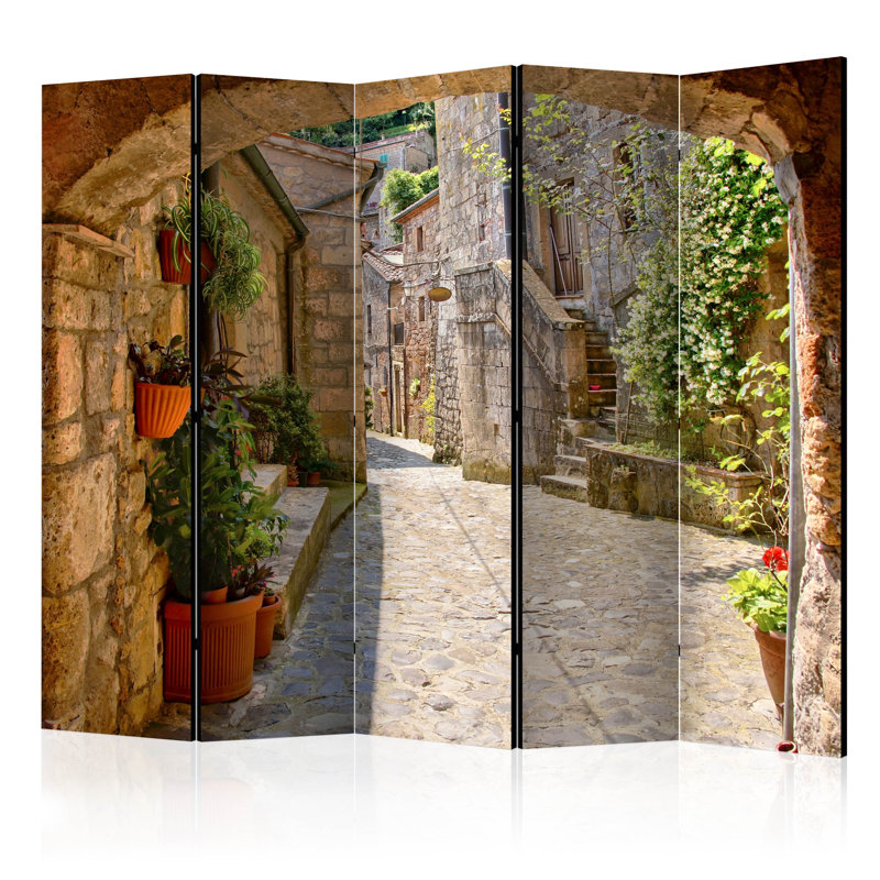 Quinata 225cm W x 172cm H 5 - Panel Folding Room Divider