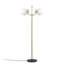 Lampe sur pied contemporaine en métal à double globe