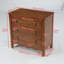 Table de chevet surdimensionnée de 80 cm de large, table d'appoint traditionnelle à 3 tiroirs avec pattes en bois massif, ensemble de 2