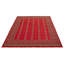 Tapis rouge foncé en laine noué à la main de conception unique 8 pi 1 po x 9 pi 9 po Cactier New Age