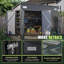 10 Ft. W X 8 Ft. D Metal Lean-to Storage Shed With Three Doors