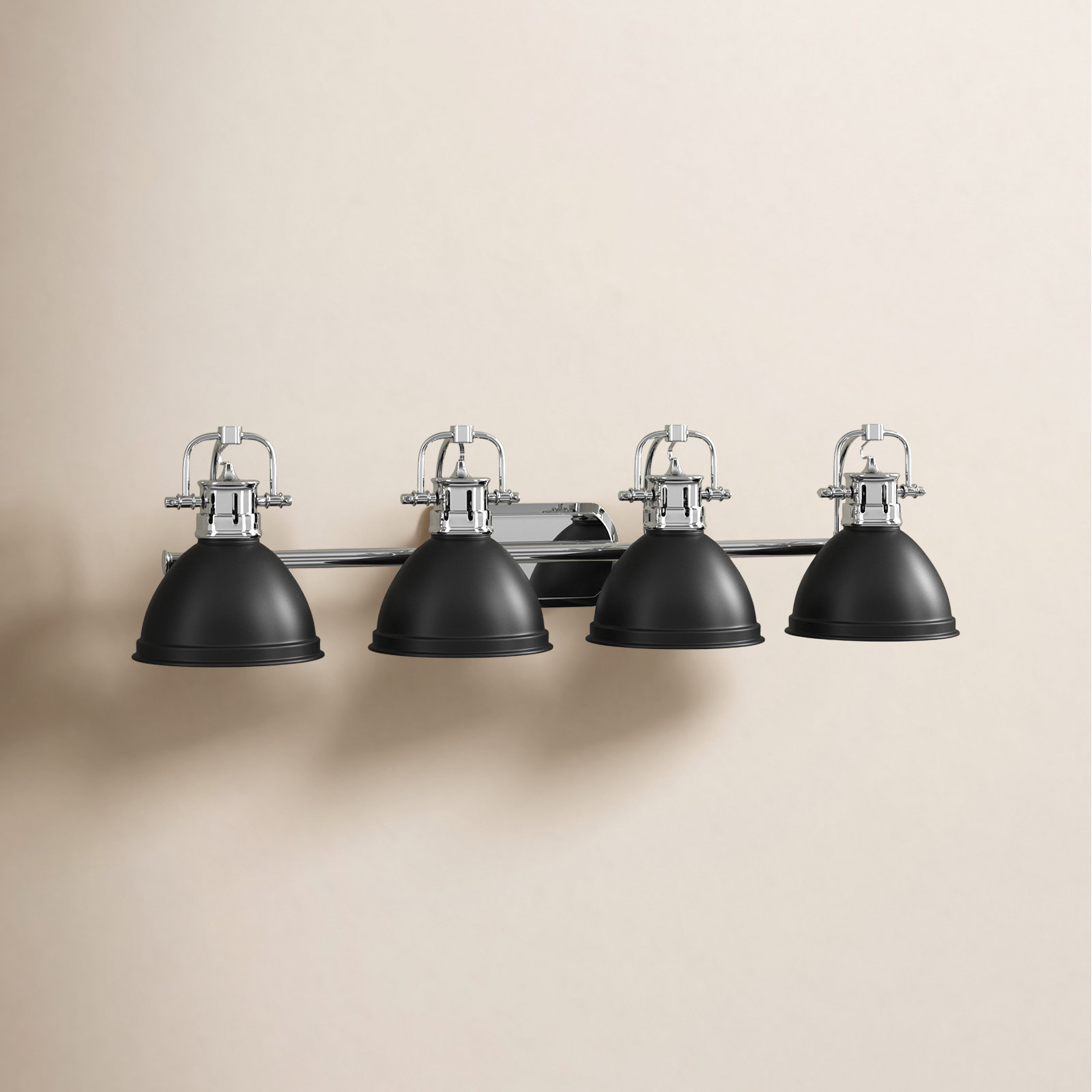 Calico 4 Light Dimmable Vanity Light, Matte Black, Matte Black