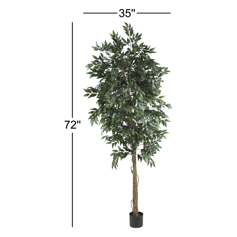 Faux Olive Tree Tree in Pot, 72" H x 35" W x 35" D