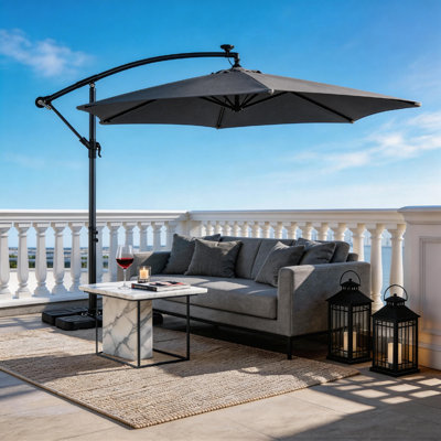 9,8 pi Parasol en polyester de patio
