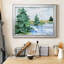 «Evergreen Lake I», peinture sur toile encadrée-1635289227-1635289223