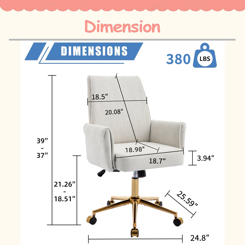La chaise de bureau à dossier moyen, en tissu rayé et ergonomique, est un excellent choix pour travailler, étudier ou se détendre. La conception à dossier moyen offre une meilleure expérience d'assise