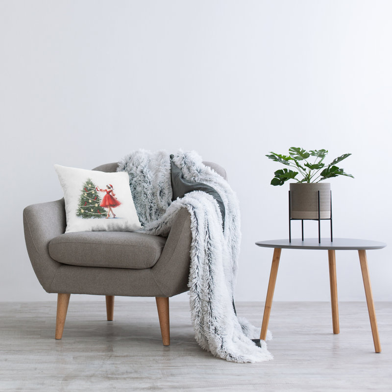 Coussin décoratif Stupell Industries Holiday Tree Glam Accessoires par Amanda Greenwood