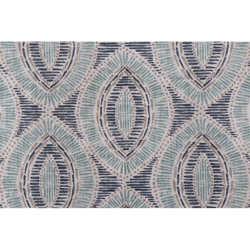 Housse de coussin bleu sarcelle à motif géométrique damassé bleu sarcelle, Carré 17 po
