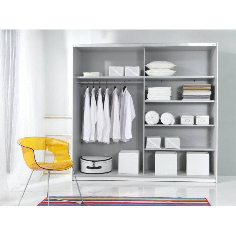 Alexiane 2 Door Solid + Manufactured Wood Wardrobe