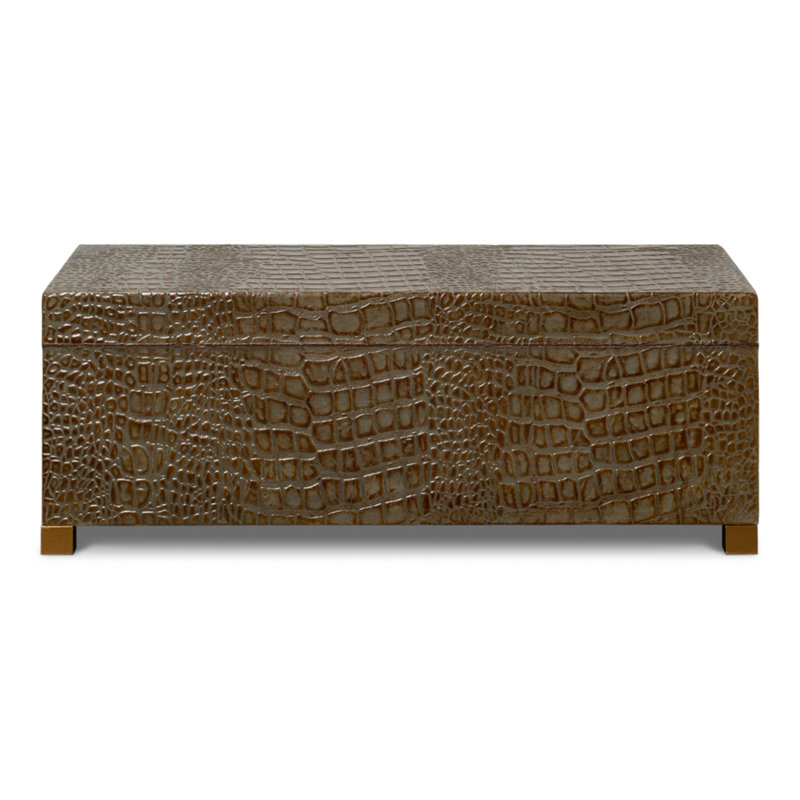 Shagreen Handmade Decorative Trunk, Green