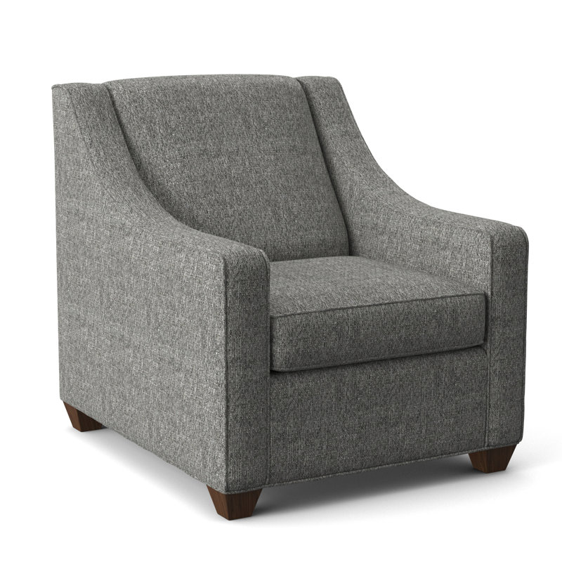 Phillips Upholstered Accent Chair, Montana Walnut, Connelly Dove