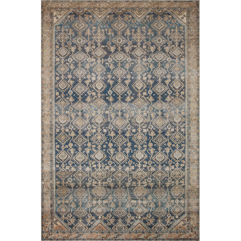 Magnolia Home by Joanna Gaines x Loloi Lenna Indigo / Natural Area Rug, Rectangle 2'3" x 3'9" 