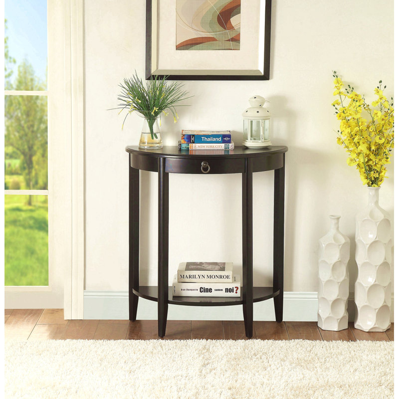 Black Finish Console Table