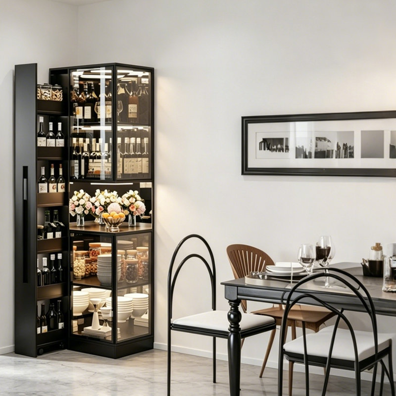 Vitrine à vin 22,52 "avec verre trempé et lumières DEL intégrées