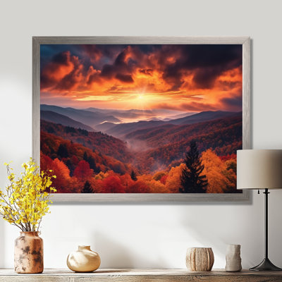Tennessee Great Smoky Mountains Sunset I - Tennessee Canvas Print