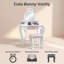 Cute Rabbit-Themed Room Decor Set: Storage Drawer Stool, Mirror, and Vanity Table