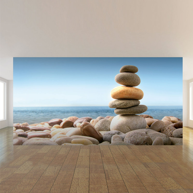 Panneau de papier peint Rakel Zen, L 100,08 po x l 192 po