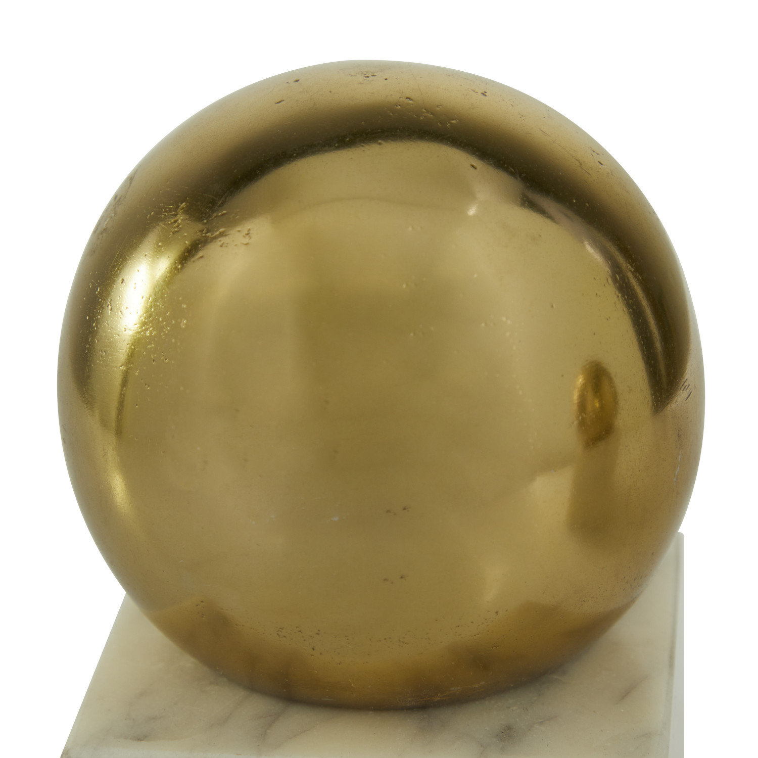 Non-skid Bookends, 6.95" H x 4" W x 4" D, White/Gold