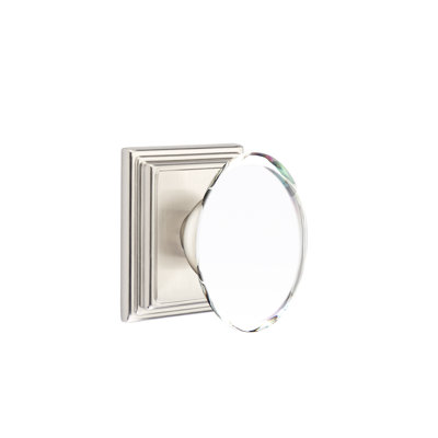 Passage Hampton Crystal Knob with Wilshire Rose