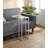 Modern C-Shaped Sofa Side Table With Tempered Glass Top And Chrome Metal Frame - Space-Saving Design For Living Room And Compact Areas