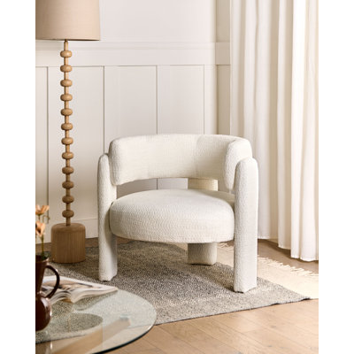 Upholstered Chenille Armchair