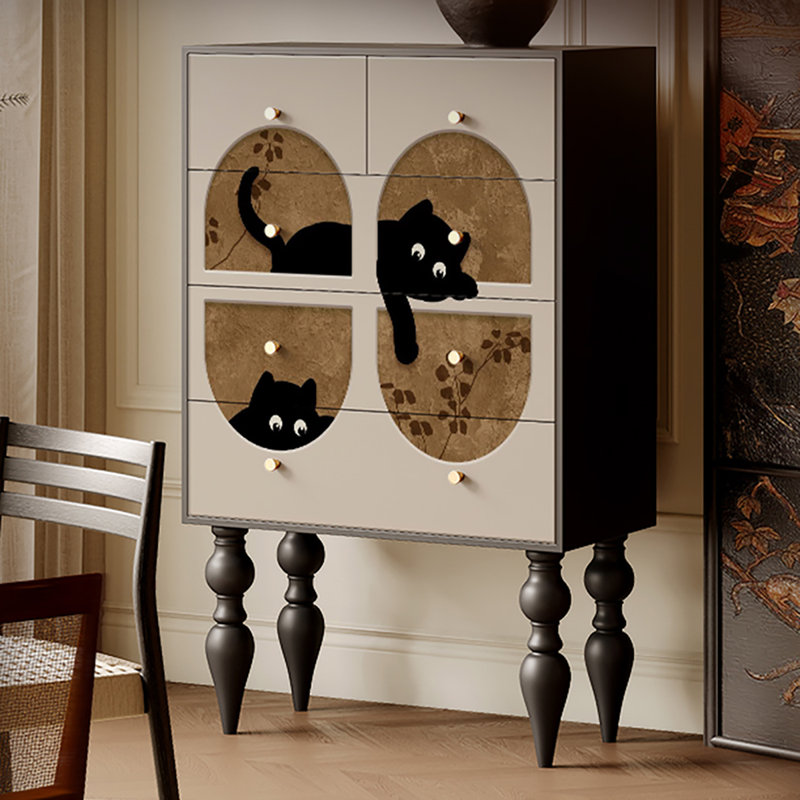 Armoire décorative française de style crème