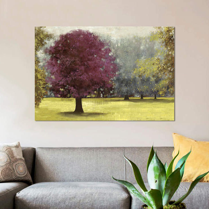 «Summer Days, Plum», reproduction sur toile, H 8 po x l 12 po x P 0,75 po, Pas de tapis, Toile tendue