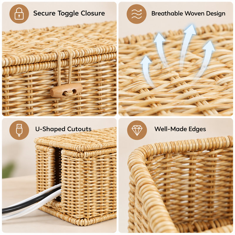 Cable Management Box, Natural Set
