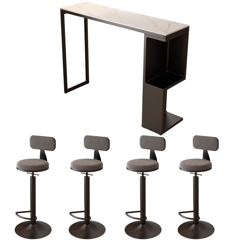 Delbosque, Gris, H 41,3 po x L 70,8 po x l 15,7 po, Noir