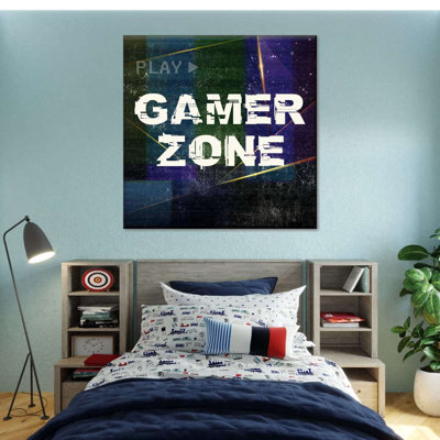 «Video Games Gamer Zone», impression sur toile