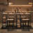 3-Piece Kitchen Table Set with Storage Shelves & 2 Bar Stools-894768023