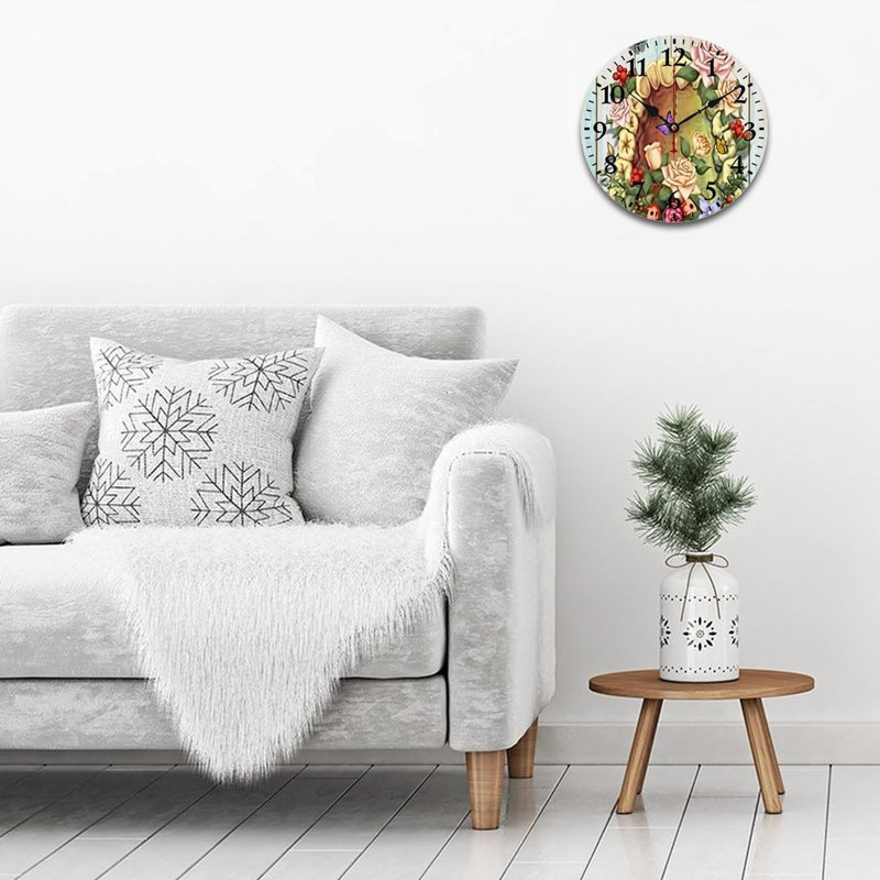 Décoration murale florale, 12 po x 12 po
