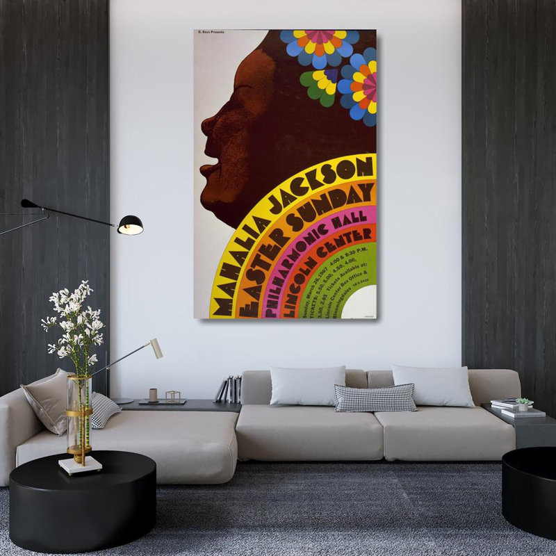 "Mahalia Jackson - Pâques dimanche" par Milton Glaser - Art mural sur toile tendue avec châssis, H 48 po x l 33 po