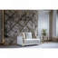 Causeuse de style moderne en blanc cassé-1314165460