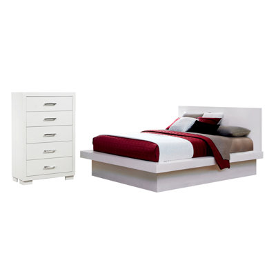 Ensemble de chambre à coucher avec commode 2 pièces Kelemen