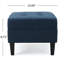En tissu bleu marine avec rembourrage supplémentaire, l 23,25 po x l 28,25 po H 17,75 po, siège confortable pour entrée, 27,98 po 24,19 18,37 po, ajout accueillant