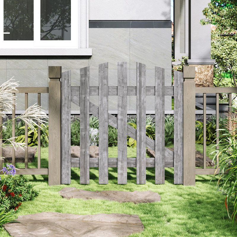 Adelheid Gate Fencing with 1 Panel(s) Included, Grey, 90cm H x 90cm W x 5cm D