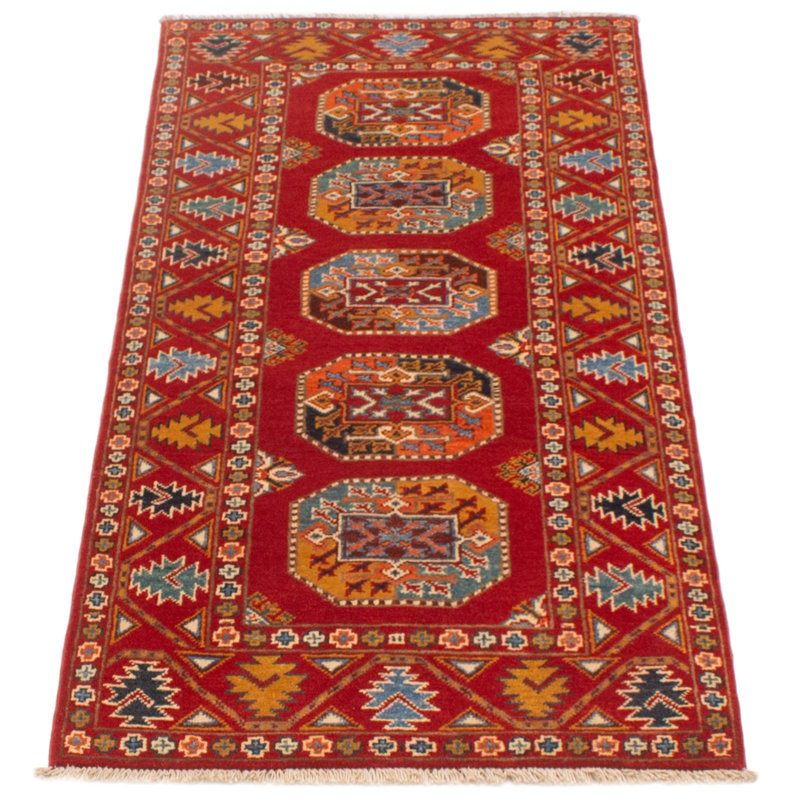 Tapis de couloir nouvel âge en laine 2 pi 7 po x 5 pi 11 po rouge