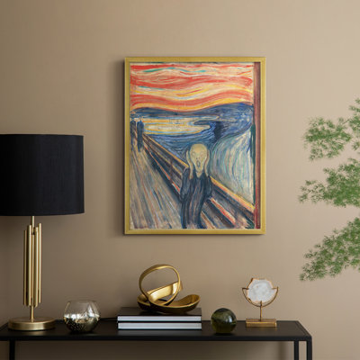 Vintage Abstract Print XV Framed Print - Solid Wood