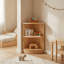 Organisateur de rangement pour jouets en bois d'hévéa massif