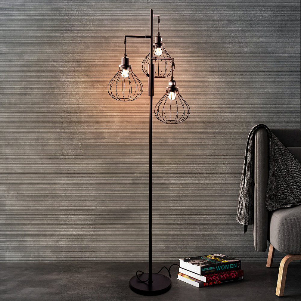 160cm Polished Torchiere Floor Lamp with USB and Outlet