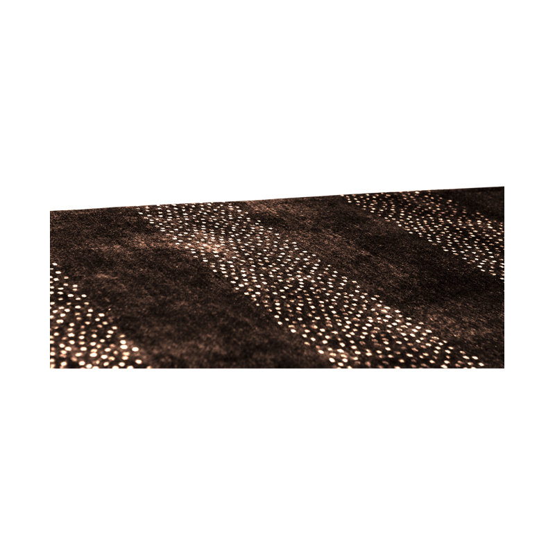 Wool Striped Area Rug in Brown