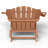 Oversize Foldable Adirondack Chair HDPE Weather-Resistant Firepit Chair With Cup Holder-123039078