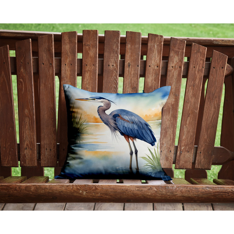 Coussin Blue Heron, Carré 14 po