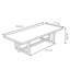 Table de salle à manger rectangulaire en bois massif gris ciment-1818331157