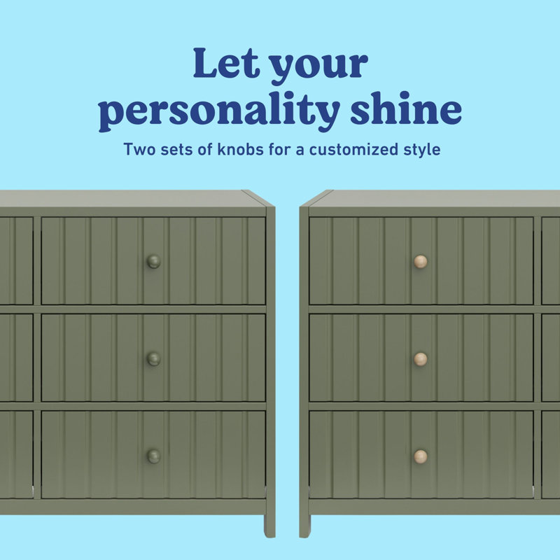 slim fit dress slacks Sage Green 6-Drawer Dresser – VillelasCo Furniture