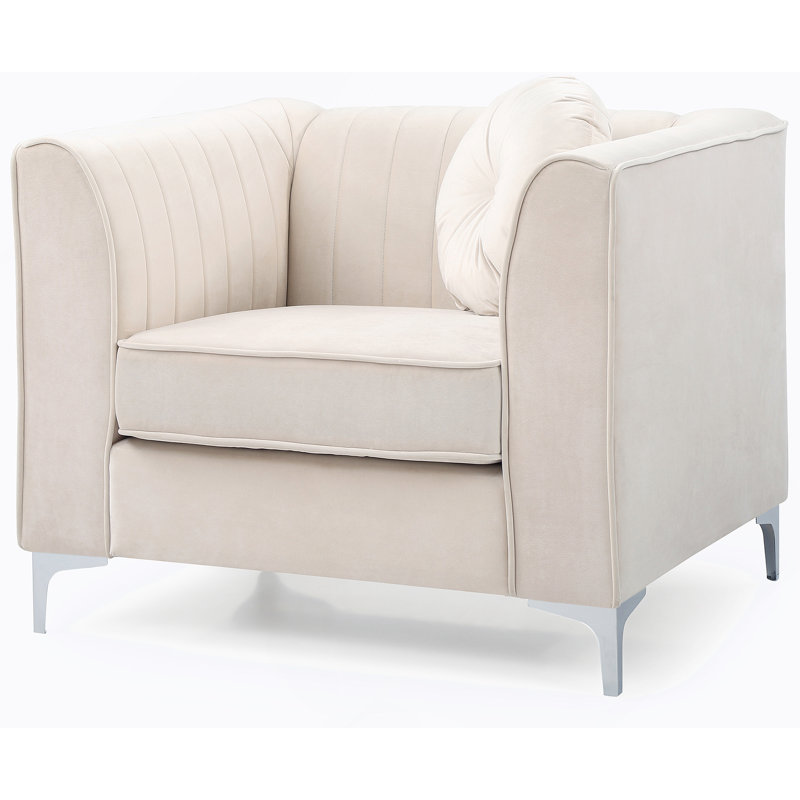 Fauteuil contemporain incliné ivoire, Ivoire ivoire