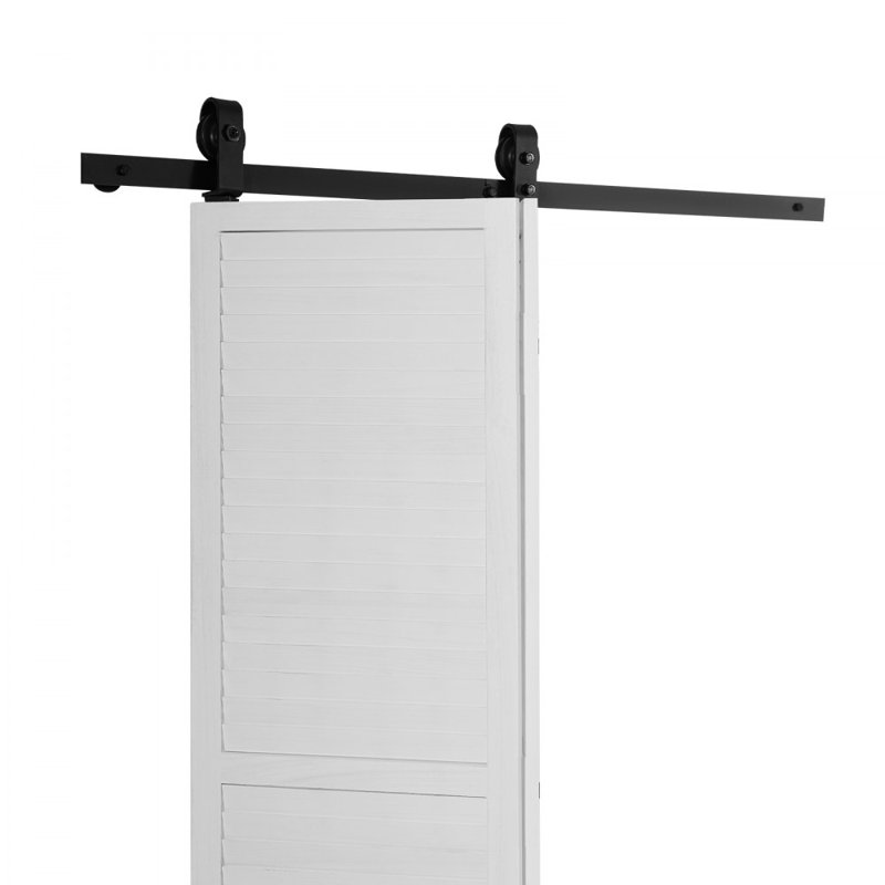 Ensemble de rails de porte de grange coulissante bi-pliante pour deux portes, 52"