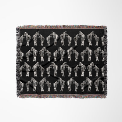Jeté en mélange de coton Ziggy Zebra